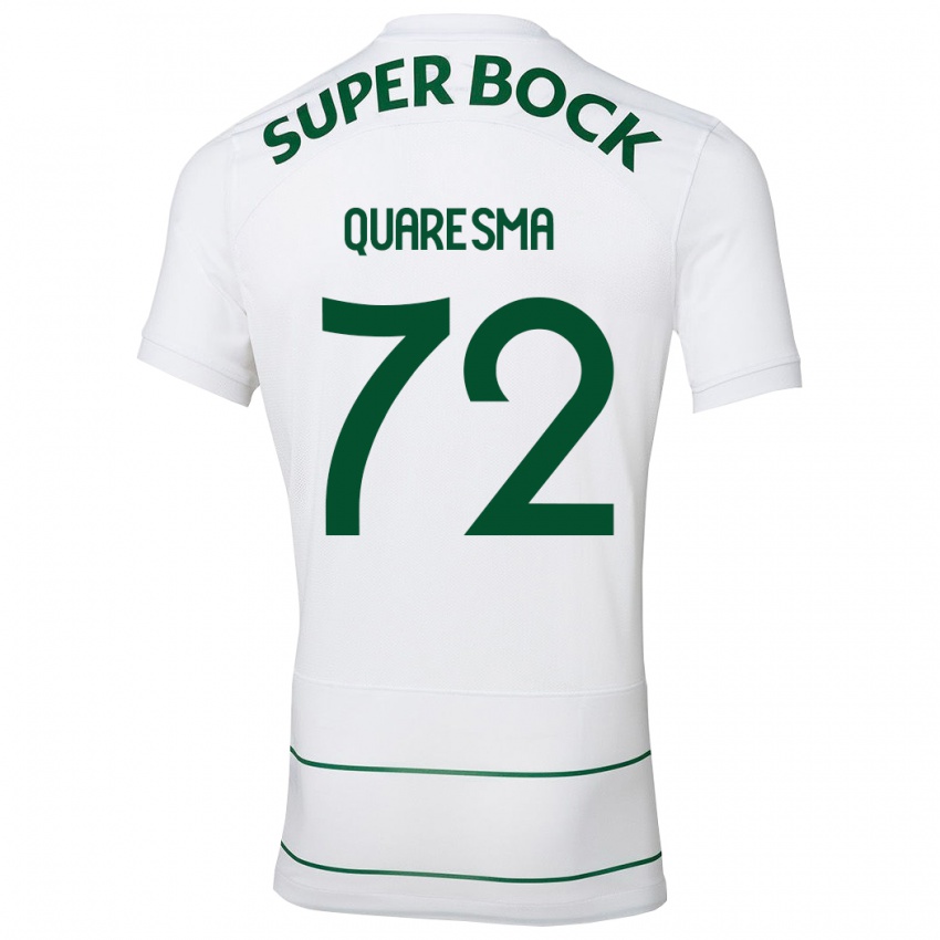 Niño Camiseta Eduardo Quaresma #72 Blanco 2ª Equipación 2023/24 La Camisa