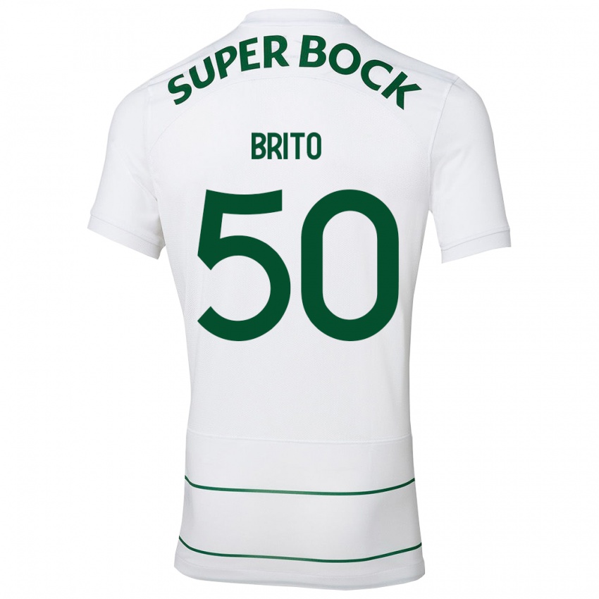 Niño Camiseta Alexandre Brito #50 Blanco 2ª Equipación 2023/24 La Camisa