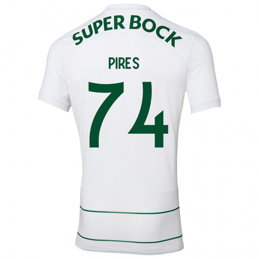 Niño Camiseta Guilherme Pires #74 Blanco 2ª Equipación 2023/24 La Camisa