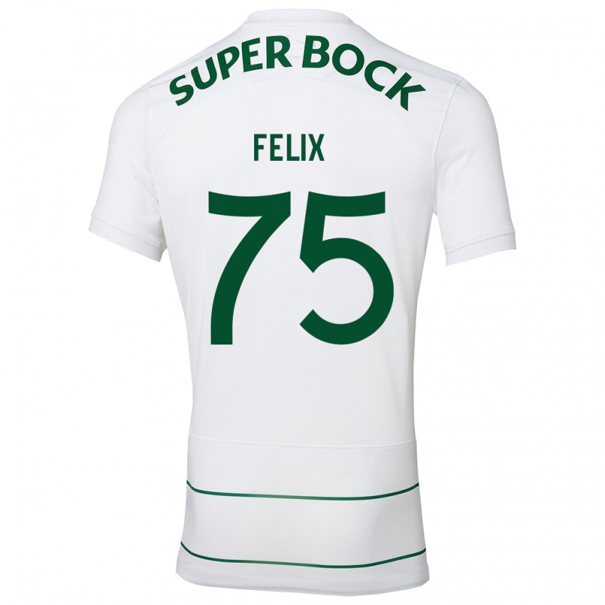 Niño Camiseta Vando Félix #75 Blanco 2ª Equipación 2023/24 La Camisa