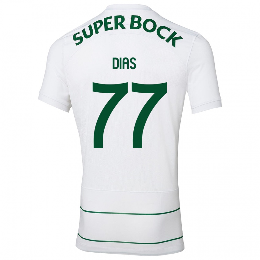 Niño Camiseta Lucas Dias #77 Blanco 2ª Equipación 2023/24 La Camisa