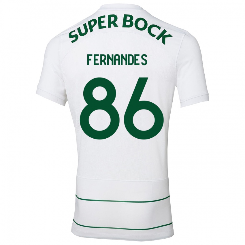 Niño Camiseta Emanuel Fernandes #86 Blanco 2ª Equipación 2023/24 La Camisa