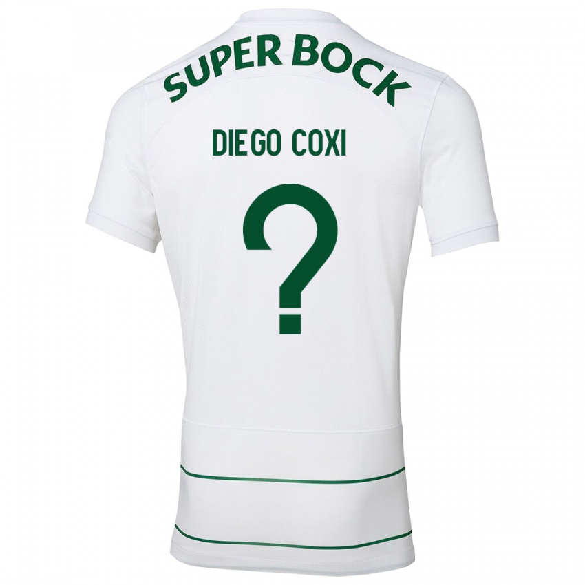 Niño Camiseta Diego Coxi #0 Blanco 2ª Equipación 2023/24 La Camisa