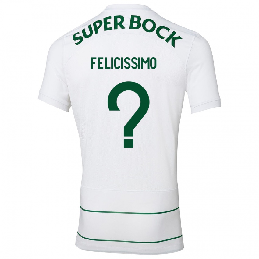 Niño Camiseta Eduardo Felicíssimo #0 Blanco 2ª Equipación 2023/24 La Camisa