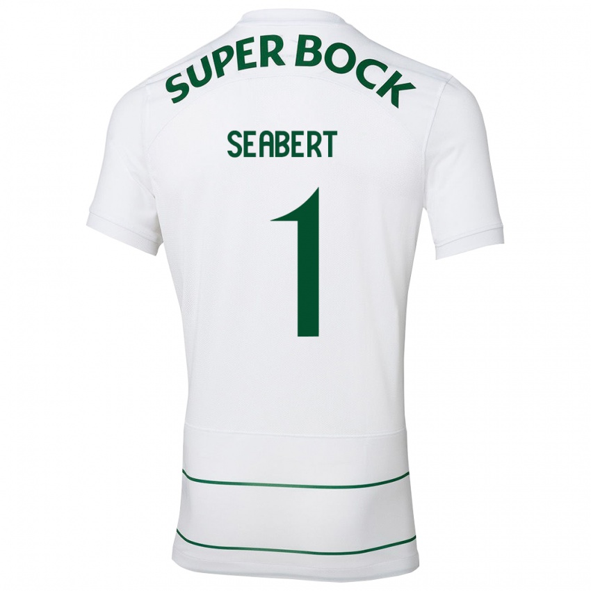 Niño Camiseta Hannah Grace Seabert #1 Blanco 2ª Equipación 2023/24 La Camisa