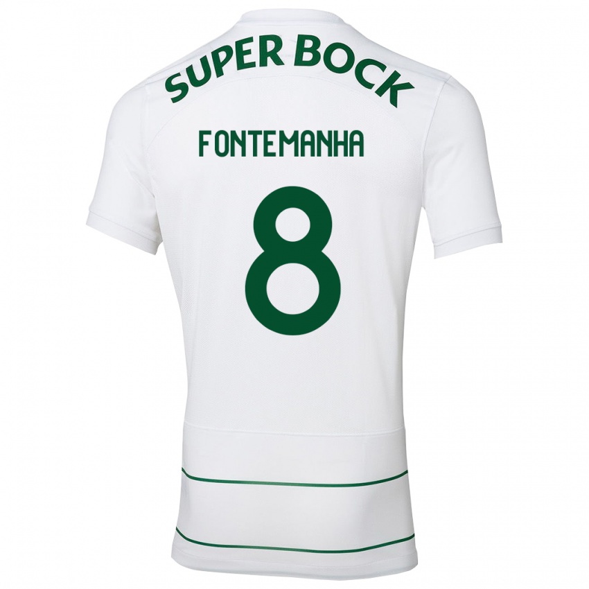 Niño Camiseta Rita Fontemanha #8 Blanco 2ª Equipación 2023/24 La Camisa