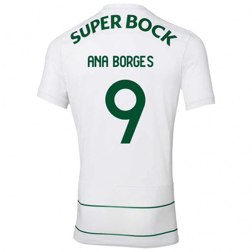 Niño Camiseta Ana Catarina Marques Borges #9 Blanco 2ª Equipación 2023/24 La Camisa