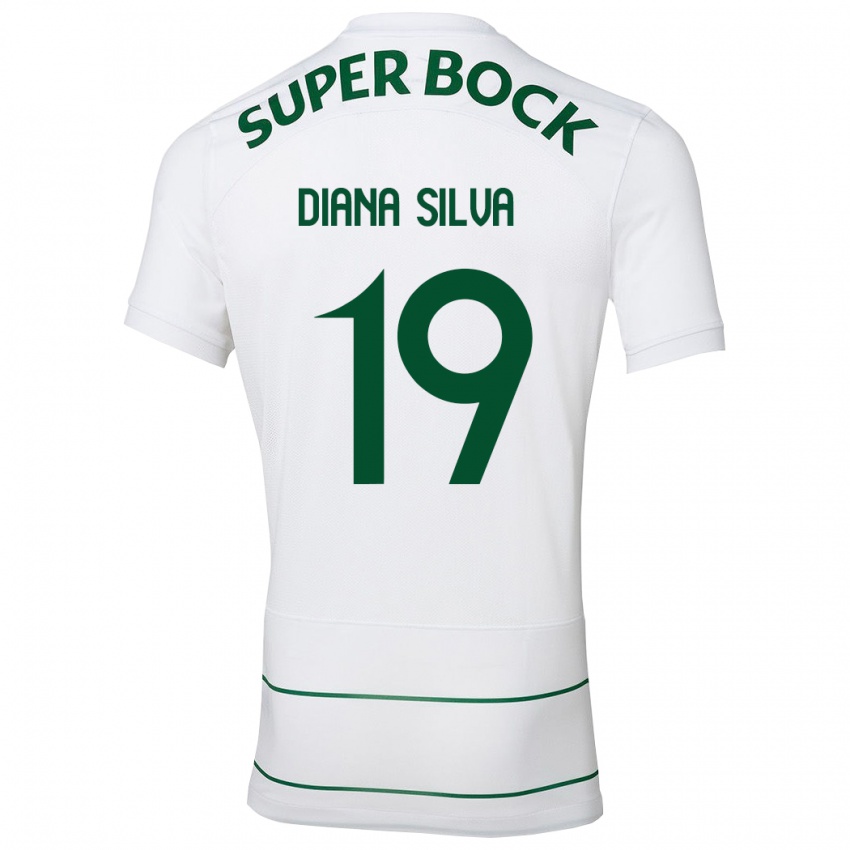 Niño Camiseta Diana Micaela Abreu De Sousa E Silva #19 Blanco 2ª Equipación 2023/24 La Camisa