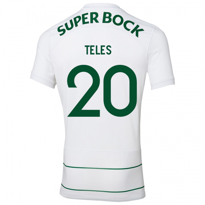 Niño Camiseta Ana Isabel Teles #20 Blanco 2ª Equipación 2023/24 La Camisa