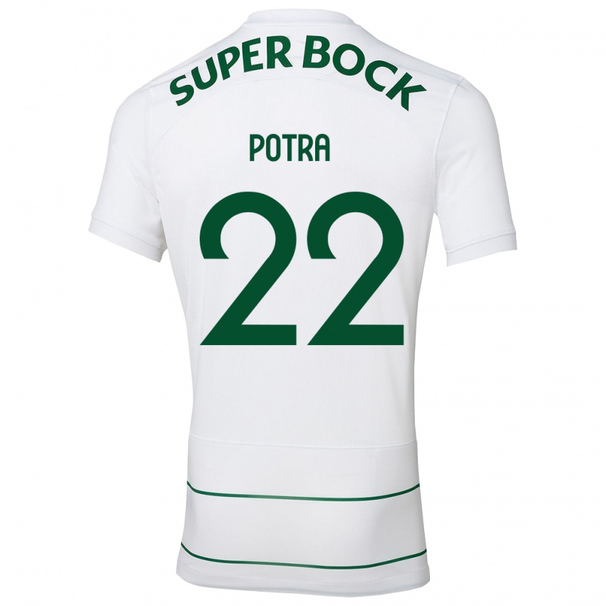 Niño Camiseta Catarina Sofia Branco Potra #22 Blanco 2ª Equipación 2023/24 La Camisa