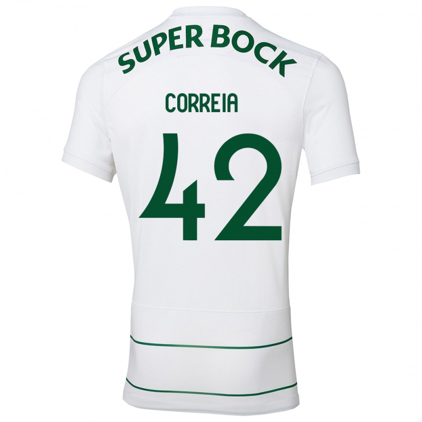 Niño Camiseta Leonete Maísa Nozerand Correia #42 Blanco 2ª Equipación 2023/24 La Camisa