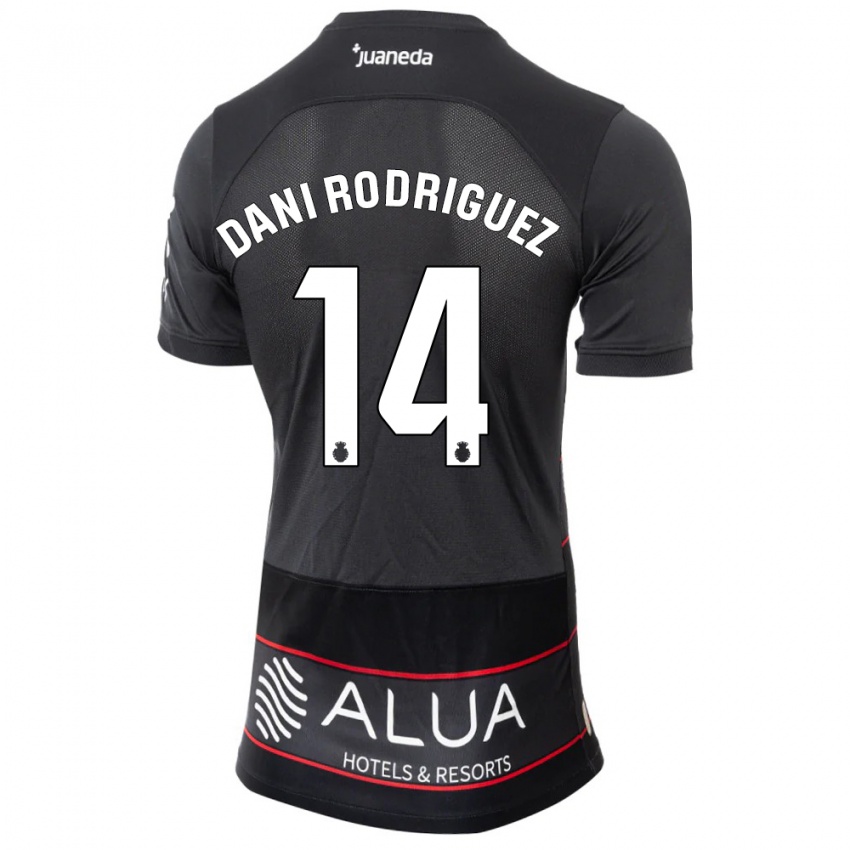 Niño Camiseta Dani Rodríguez #14 Negro 2ª Equipación 2023/24 La Camisa