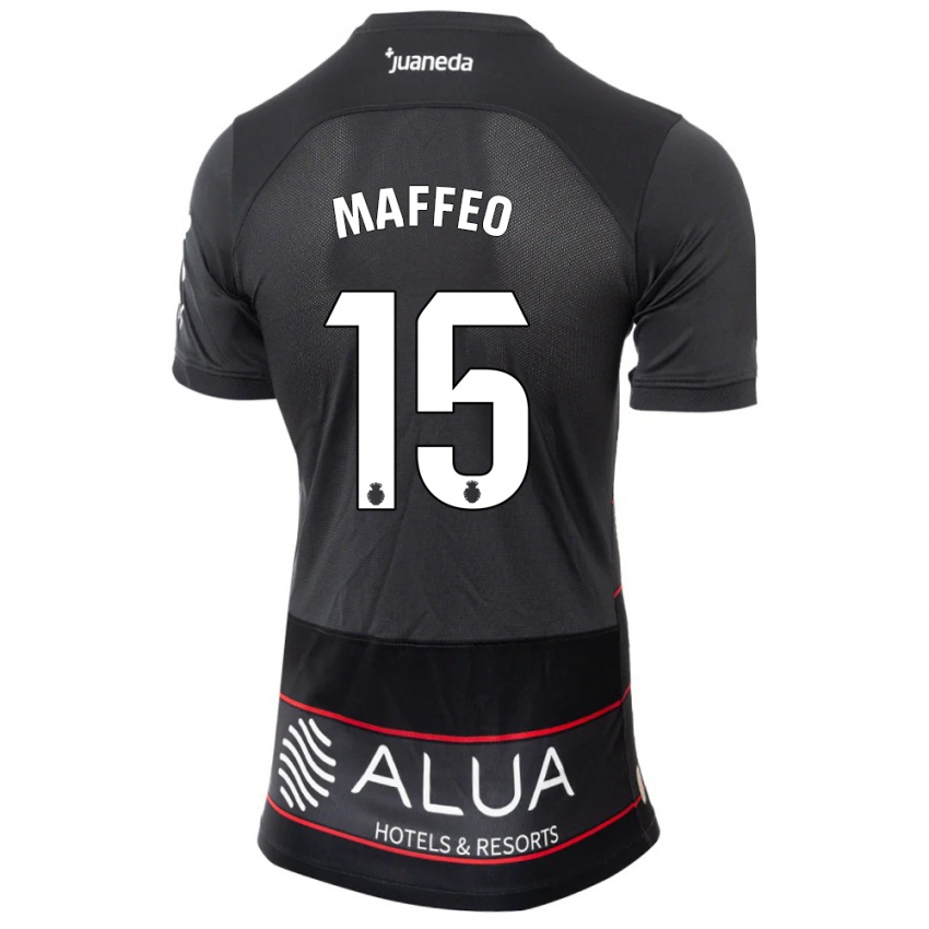 Niño Camiseta Pablo Maffeo #15 Negro 2ª Equipación 2023/24 La Camisa