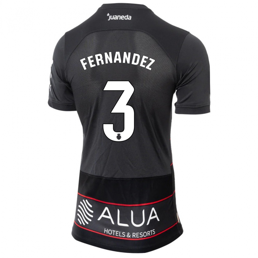 Niño Camiseta Marcos Fernández #3 Negro 2ª Equipación 2023/24 La Camisa