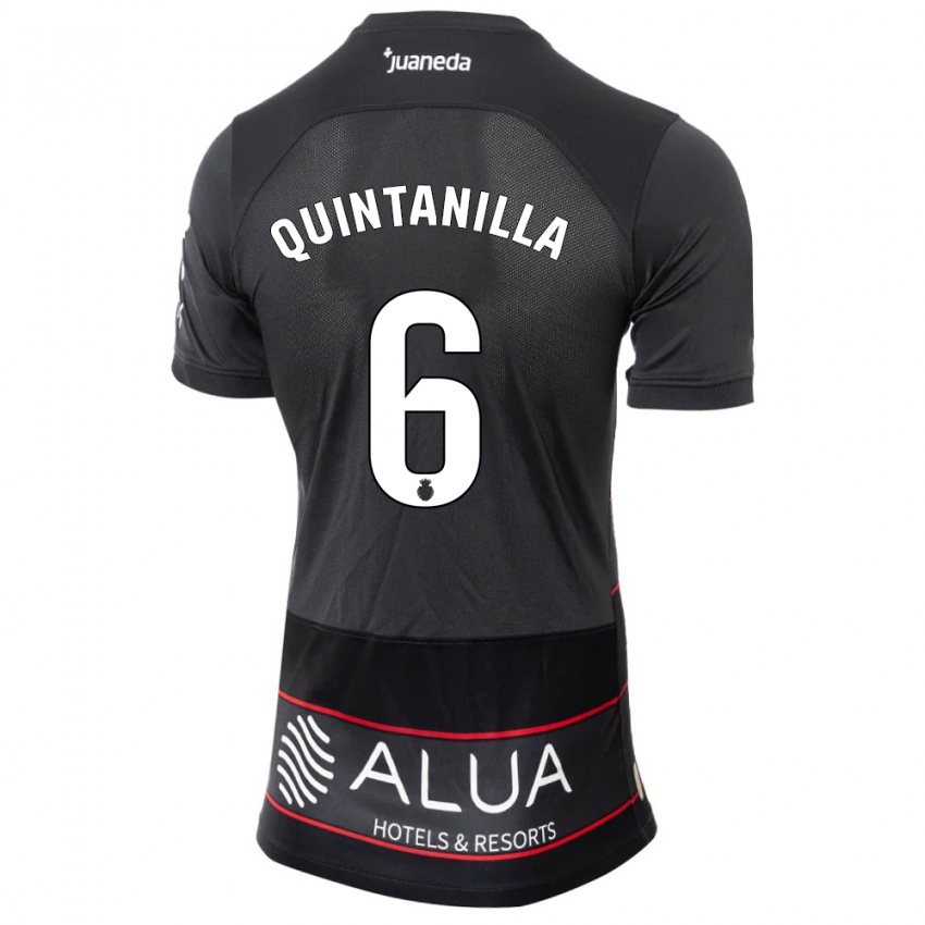 Niño Camiseta Rubén Quintanilla #6 Negro 2ª Equipación 2023/24 La Camisa
