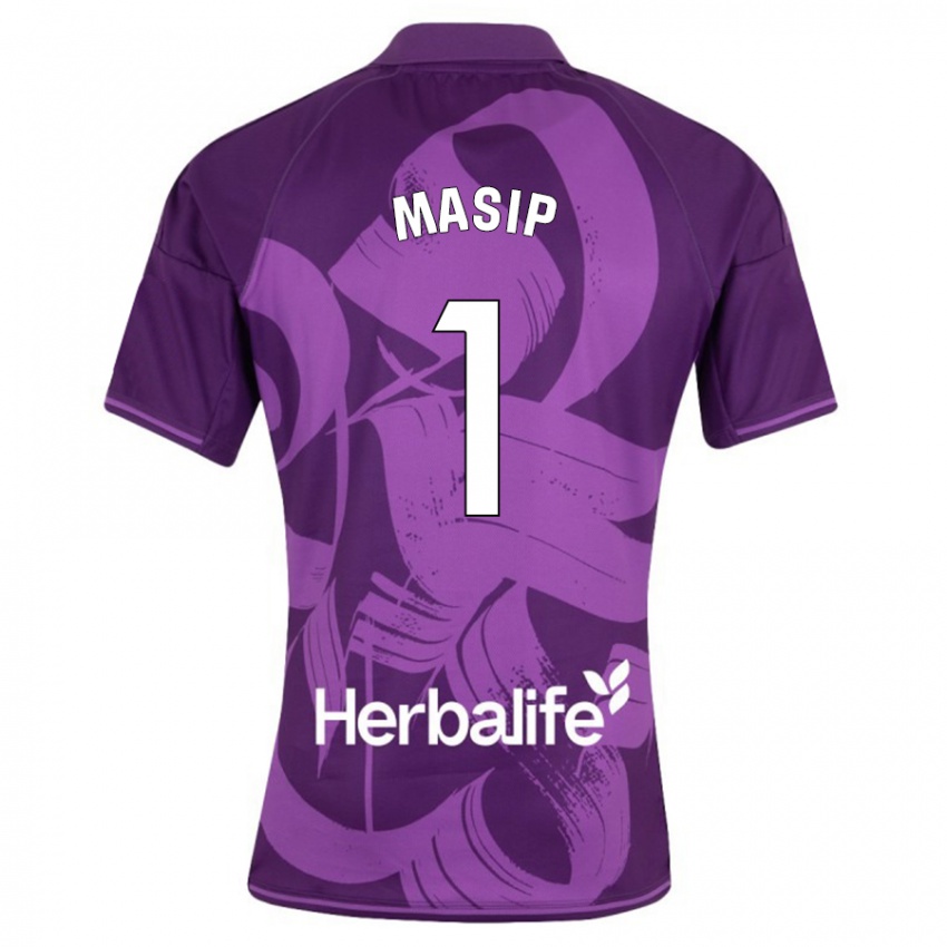 Niño Camiseta Jordi Masip #1 Violeta 2ª Equipación 2023/24 La Camisa