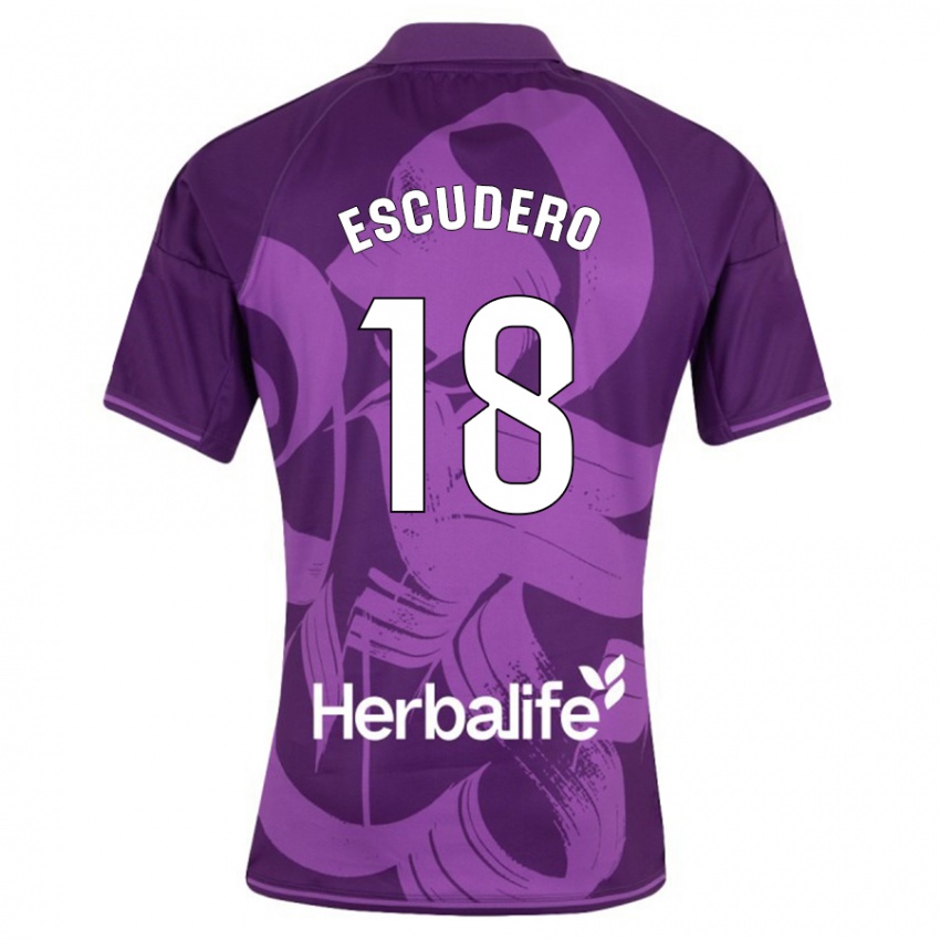 Niño Camiseta Sergio Escudero #18 Violeta 2ª Equipación 2023/24 La Camisa