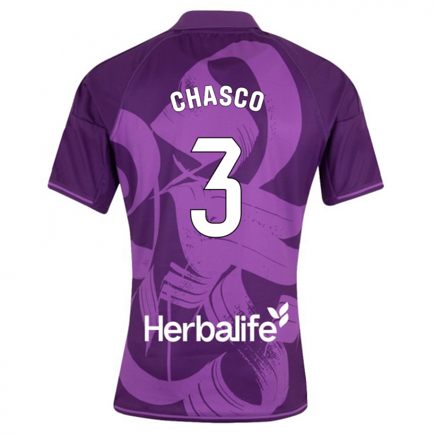 Niño Camiseta Raúl Chasco #3 Violeta 2ª Equipación 2023/24 La Camisa