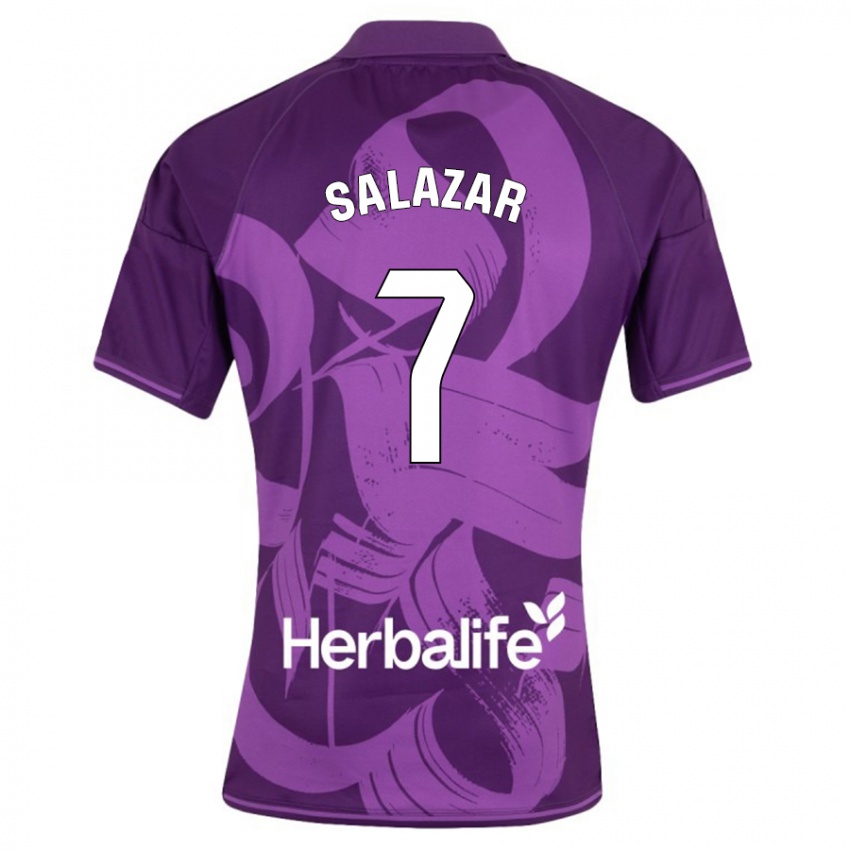 Niño Camiseta Israel Salazar #7 Violeta 2ª Equipación 2023/24 La Camisa