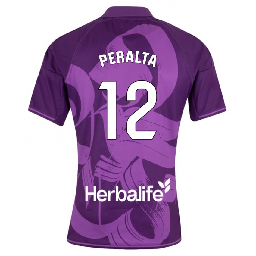 Niño Camiseta Fernando Peralta #12 Violeta 2ª Equipación 2023/24 La Camisa