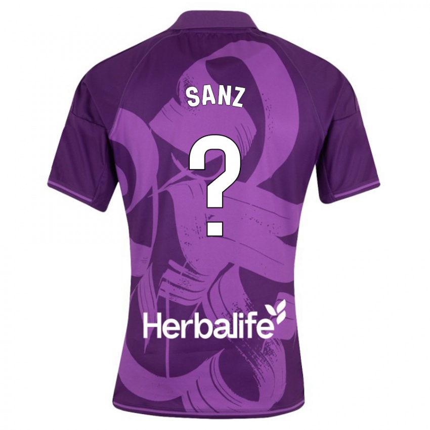 Niño Camiseta David Sanz #0 Violeta 2ª Equipación 2023/24 La Camisa