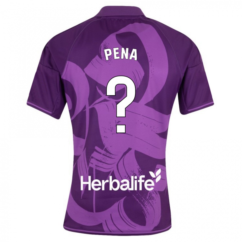 Niño Camiseta Adrián Peña #0 Violeta 2ª Equipación 2023/24 La Camisa
