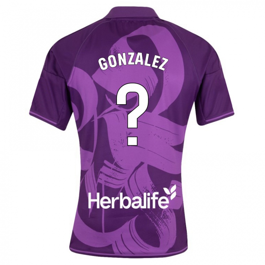 Niño Camiseta Santi González #0 Violeta 2ª Equipación 2023/24 La Camisa