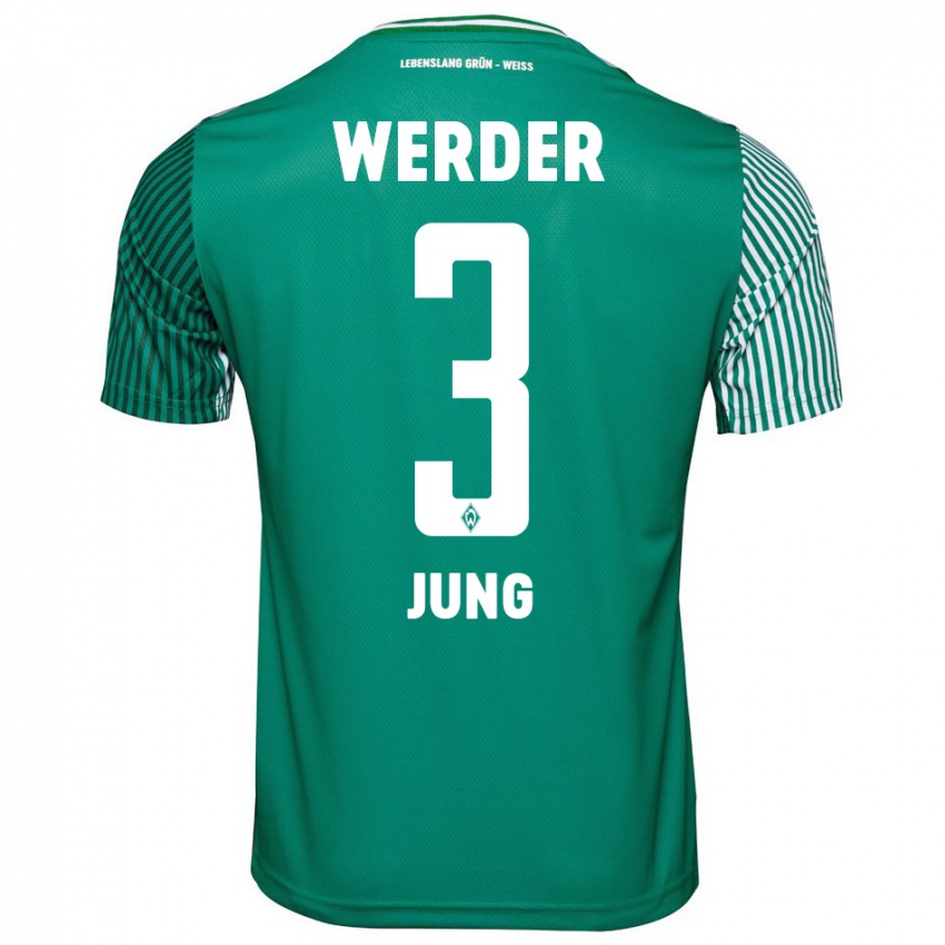 Hombre Camiseta Anthony Jung #3 Verde 1ª Equipación 2023/24 La Camisa