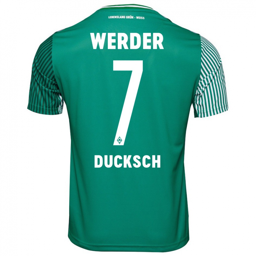 Hombre Camiseta Marvin Ducksch #7 Verde 1ª Equipación 2023/24 La Camisa