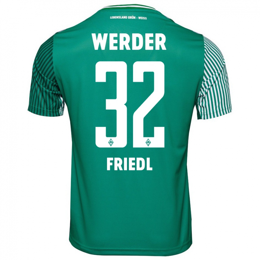 Hombre Camiseta Marco Friedl #32 Verde 1ª Equipación 2023/24 La Camisa