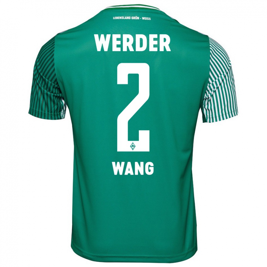 Hombre Camiseta Bowen Wang #2 Verde 1ª Equipación 2023/24 La Camisa