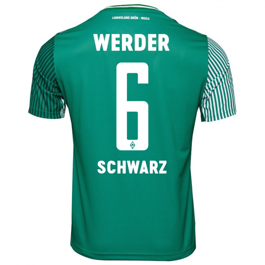 Hombre Camiseta Ricardo-Felipe Schwarz #6 Verde 1ª Equipación 2023/24 La Camisa