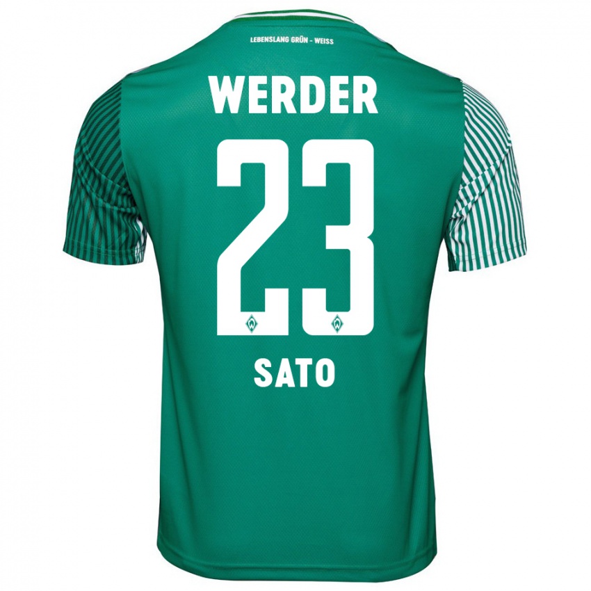 Hombre Camiseta Kein Sato #23 Verde 1ª Equipación 2023/24 La Camisa