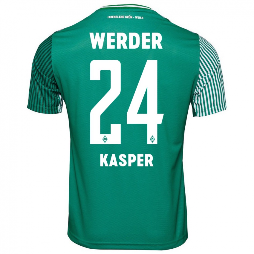 Hombre Camiseta Dominik Kasper #24 Verde 1ª Equipación 2023/24 La Camisa