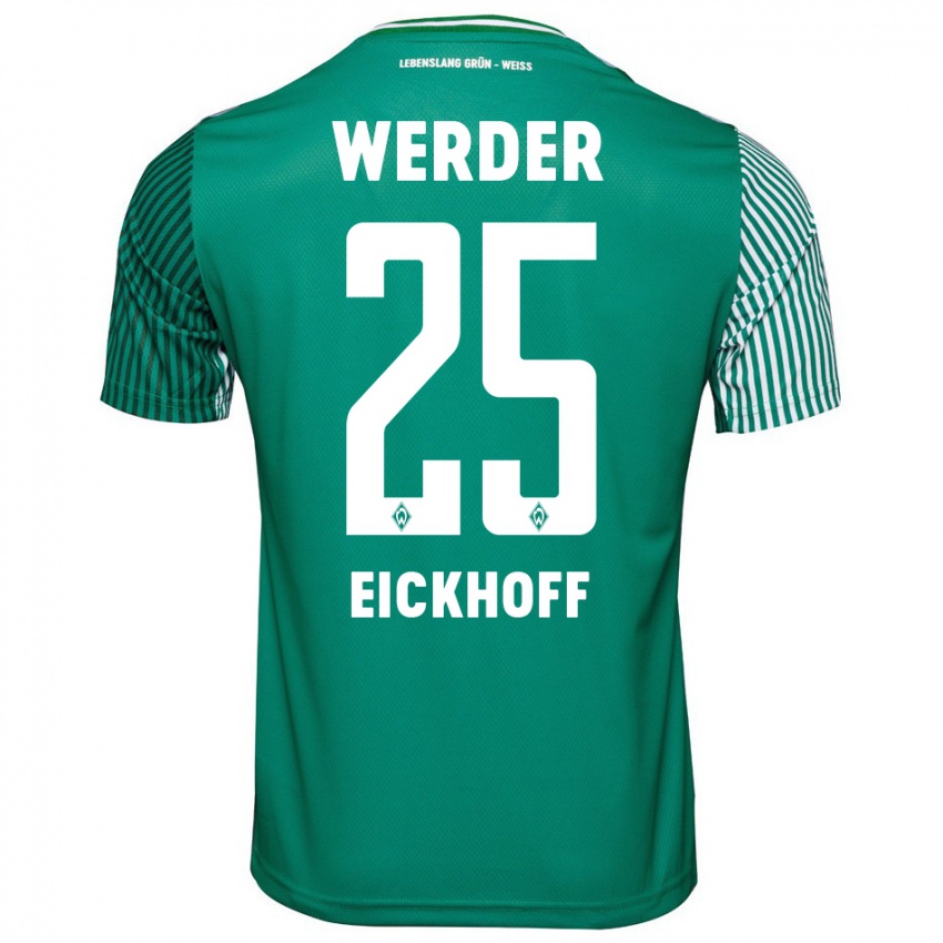 Hombre Camiseta Mika Eickhoff #25 Verde 1ª Equipación 2023/24 La Camisa