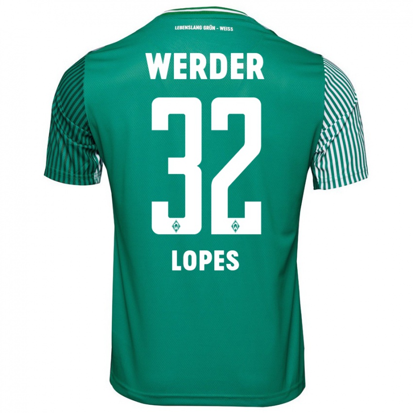 Hombre Camiseta Eugenio Lopes #32 Verde 1ª Equipación 2023/24 La Camisa