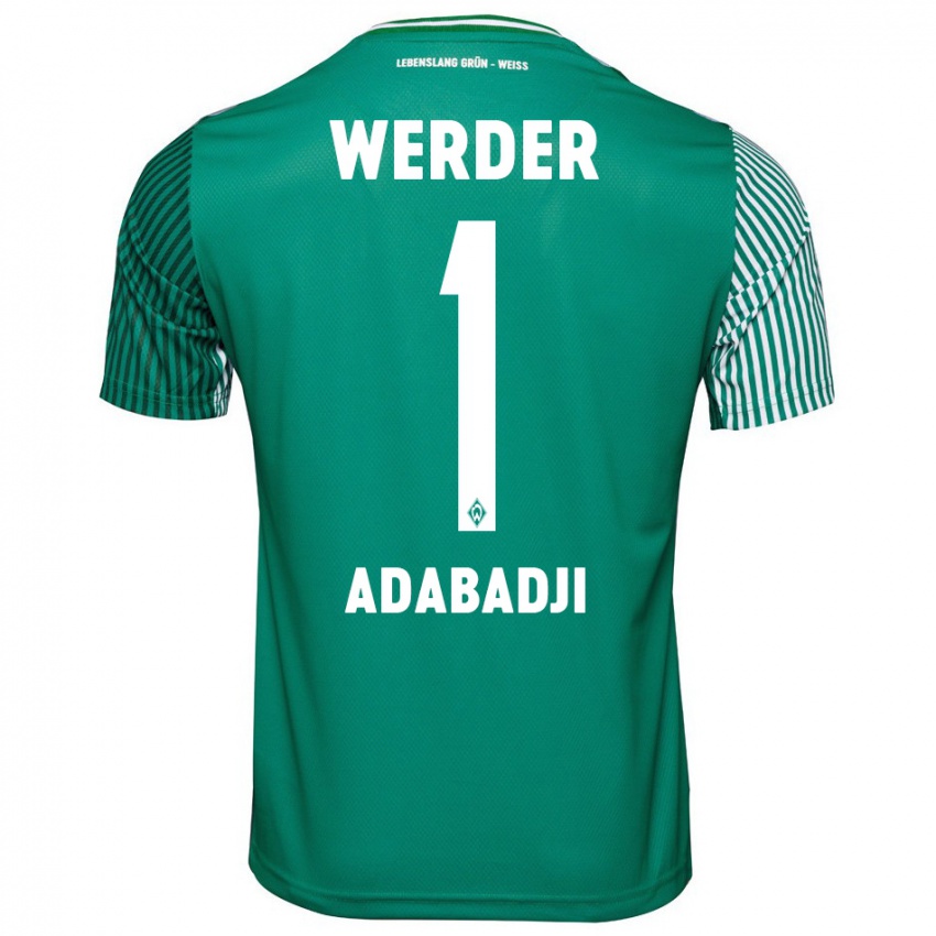 Hombre Camiseta Kwassi-Vivien Felix Adabadji #1 Verde 1ª Equipación 2023/24 La Camisa