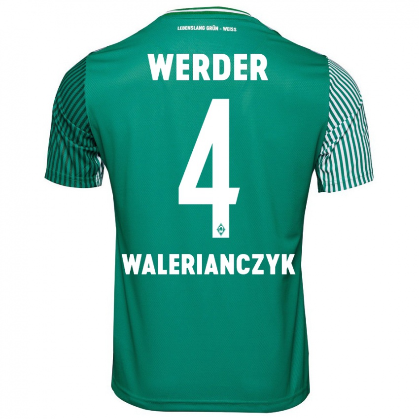 Hombre Camiseta Dennis Walerianczyk #4 Verde 1ª Equipación 2023/24 La Camisa