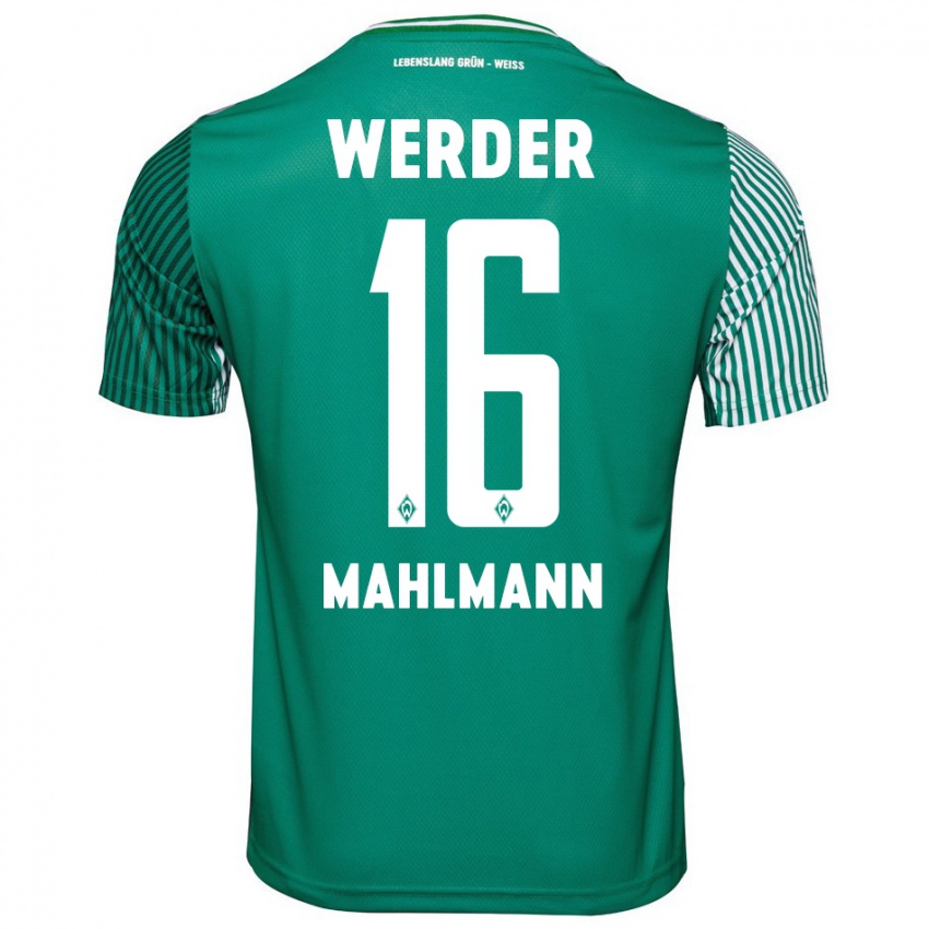 Hombre Camiseta Justus Mahlmann #16 Verde 1ª Equipación 2023/24 La Camisa