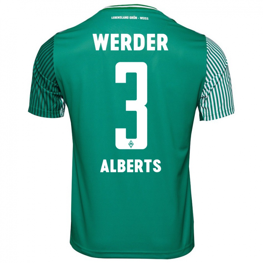 Hombre Camiseta Christopher Alberts #3 Verde 1ª Equipación 2023/24 La Camisa