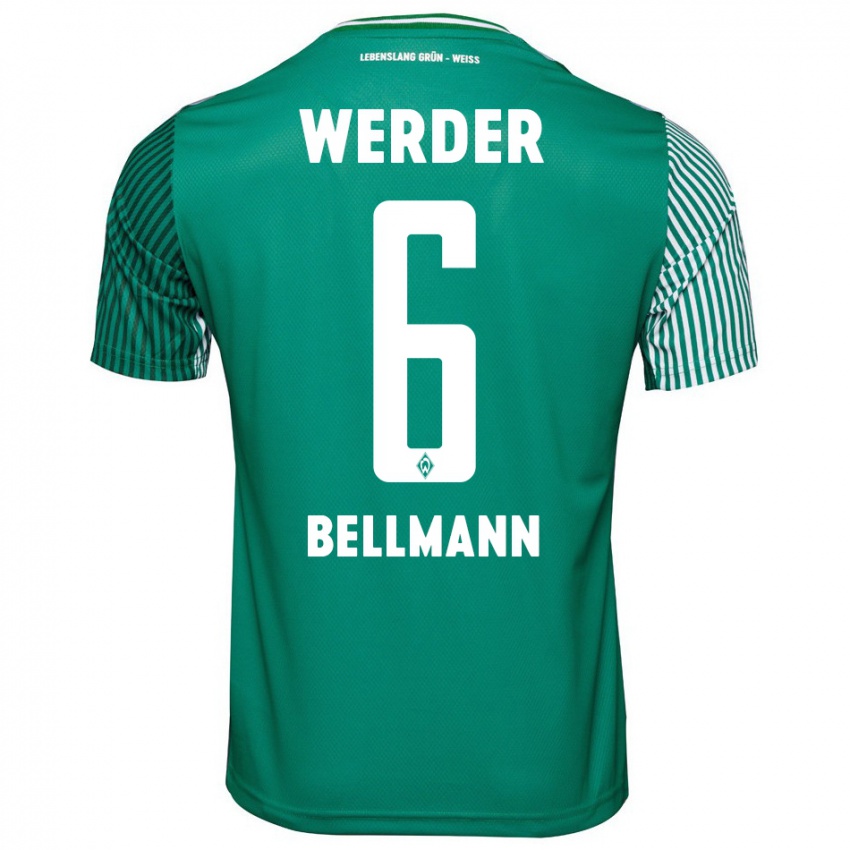 Hombre Camiseta Paul Bellmann #6 Verde 1ª Equipación 2023/24 La Camisa