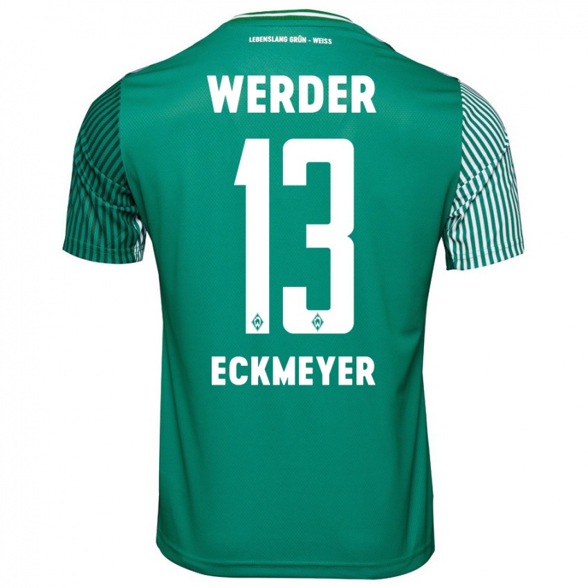 Hombre Camiseta Tjark Eckmeyer #13 Verde 1ª Equipación 2023/24 La Camisa