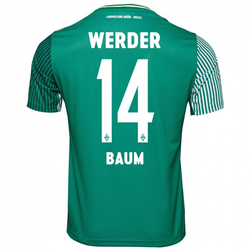 Hombre Camiseta Lennart Baum #14 Verde 1ª Equipación 2023/24 La Camisa
