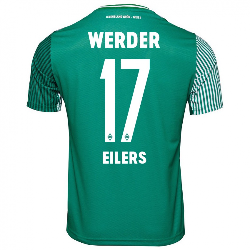 Hombre Camiseta Jonas Eilers #17 Verde 1ª Equipación 2023/24 La Camisa