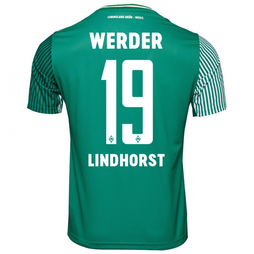 Hombre Camiseta Jerrit Lindhorst #19 Verde 1ª Equipación 2023/24 La Camisa