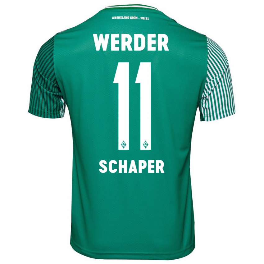 Hombre Camiseta Wilken Schaper #11 Verde 1ª Equipación 2023/24 La Camisa