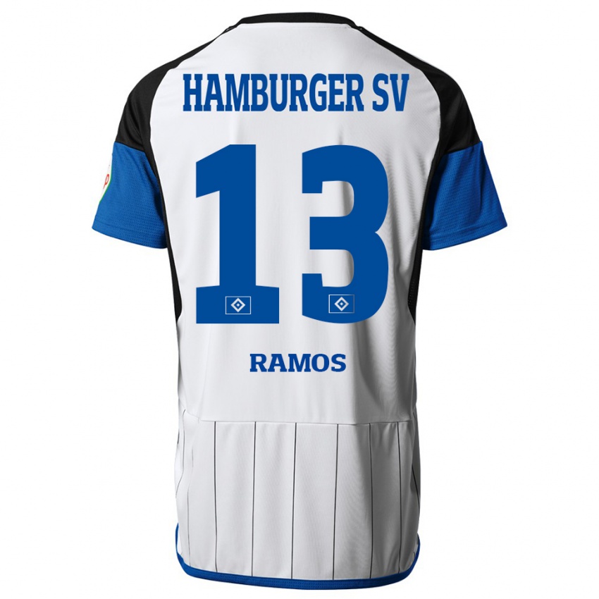 Hombre Camiseta Guilherme Ramos #13 Blanco 1ª Equipación 2023/24 La Camisa