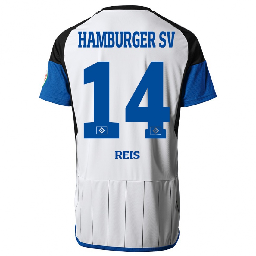 Hombre Camiseta Ludovit Reis #14 Blanco 1ª Equipación 2023/24 La Camisa