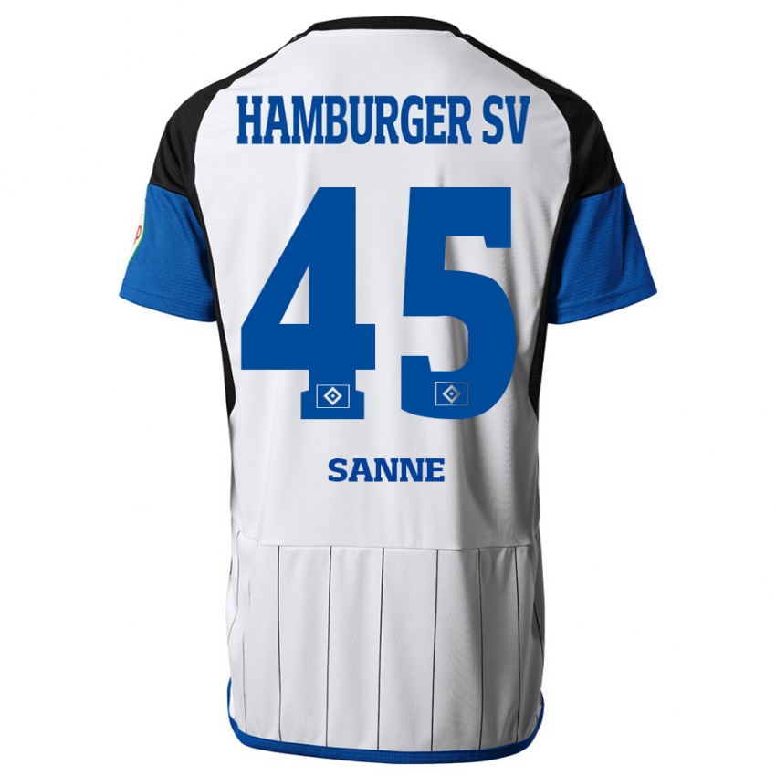 Hombre Camiseta Tom Sanne #45 Blanco 1ª Equipación 2023/24 La Camisa