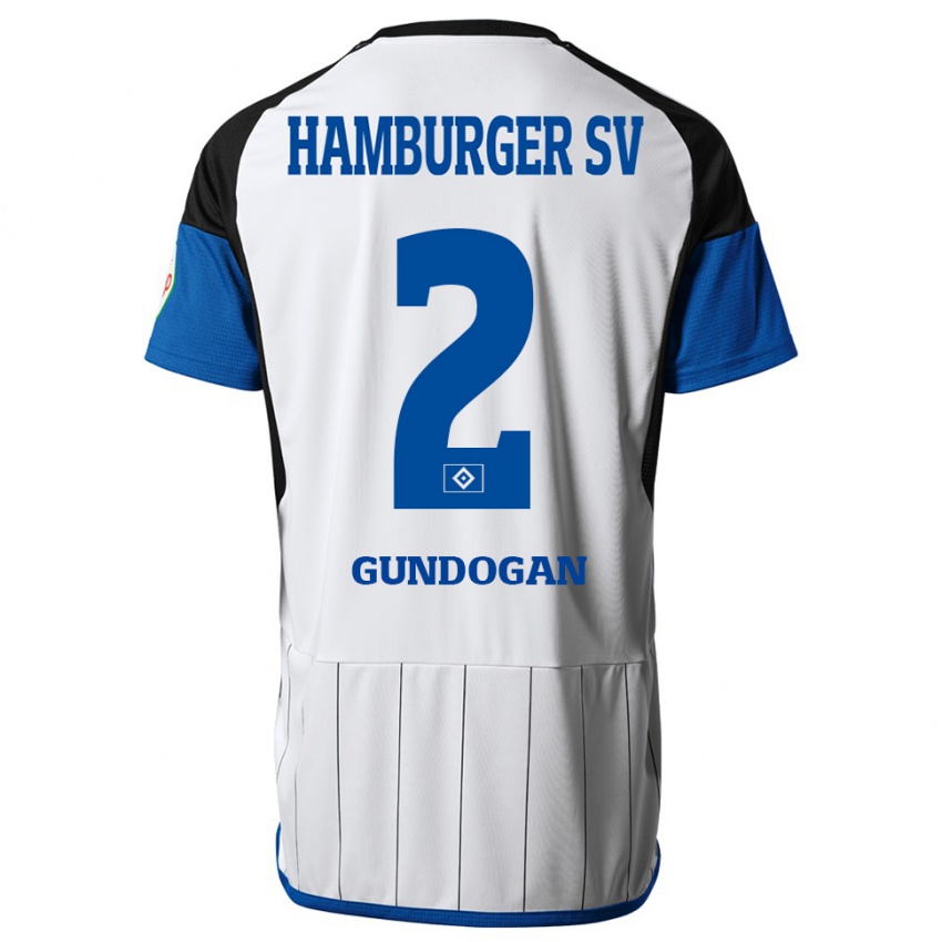 Hombre Camiseta Haci Gündogan #2 Blanco 1ª Equipación 2023/24 La Camisa